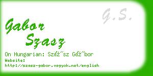 gabor szasz business card